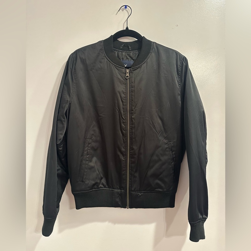 American Eagle Outfitters Black Bomber Jacket